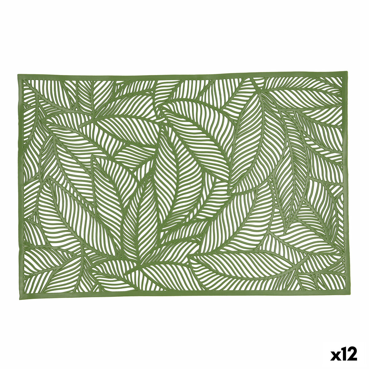 Bordsunderlägg Quid Habitat Blad Grön 30 x 45 cm (Pack 12x) - 2