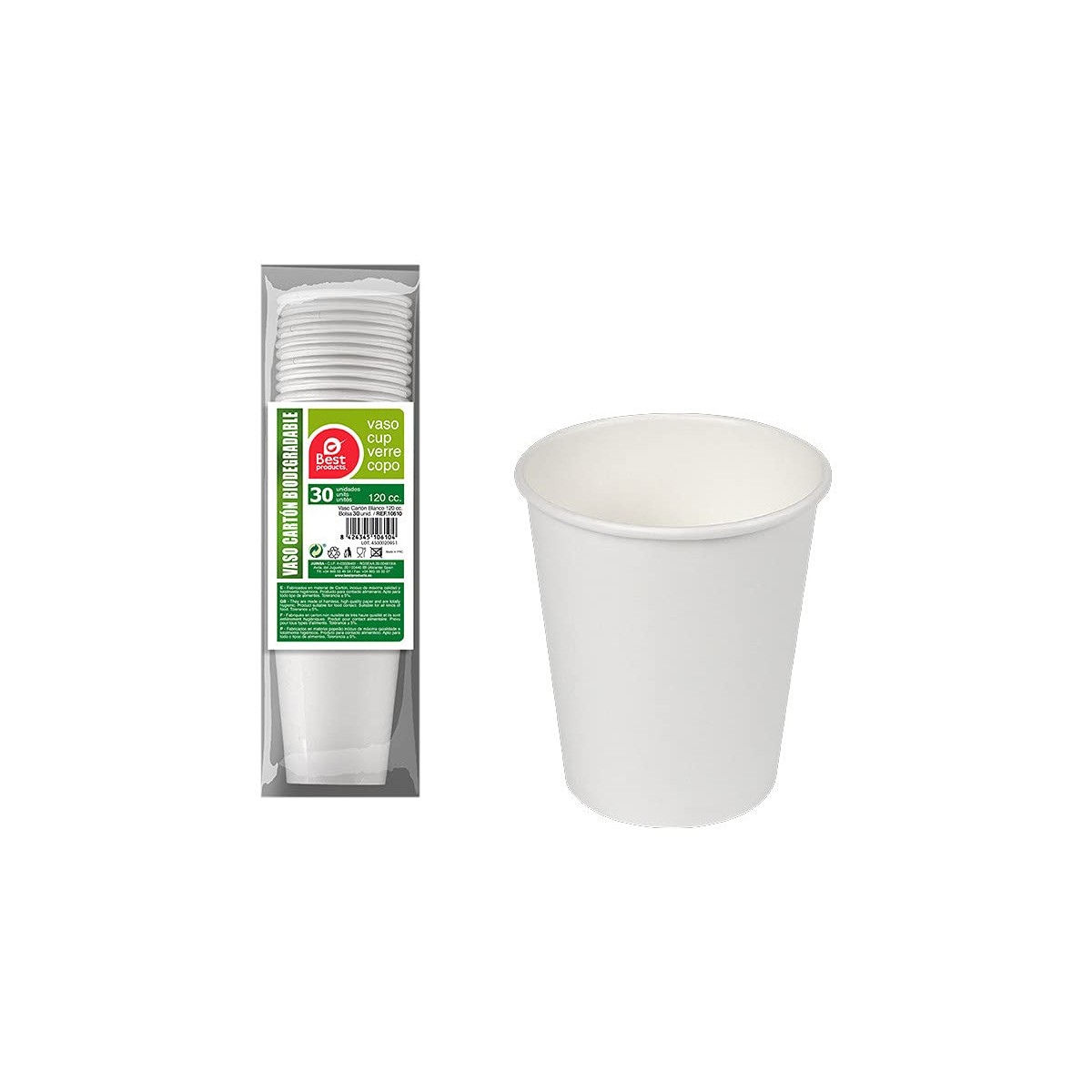 Glasset Best Products Green 120 cc Papp (30 Delar)