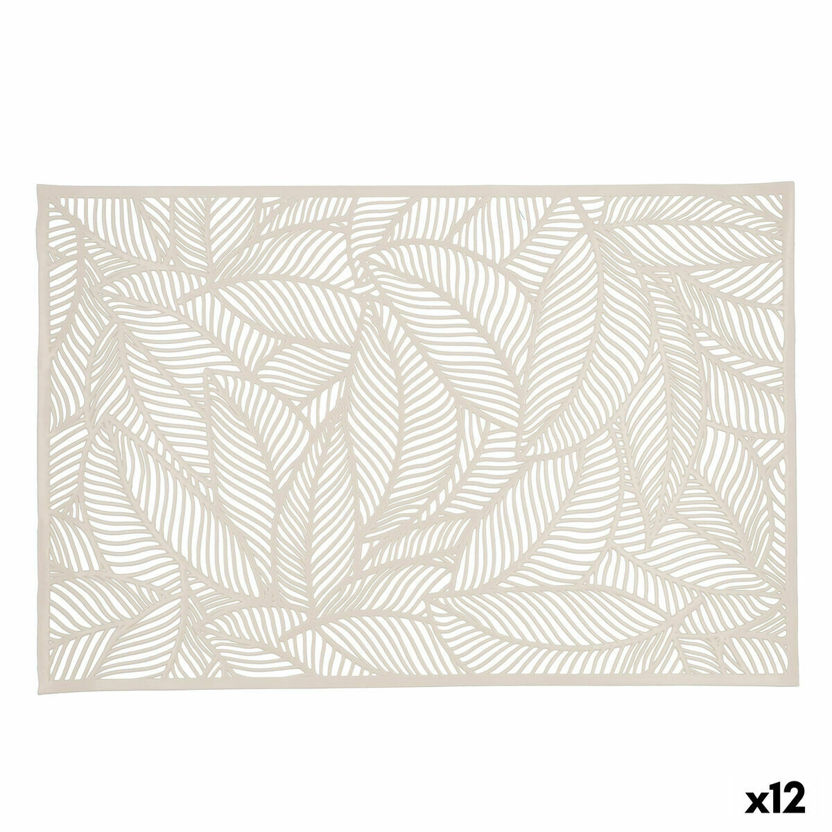 Bordsunderlägg Quid Habitat Blad Beige 30 x 45 cm (Pack 12x) - 4