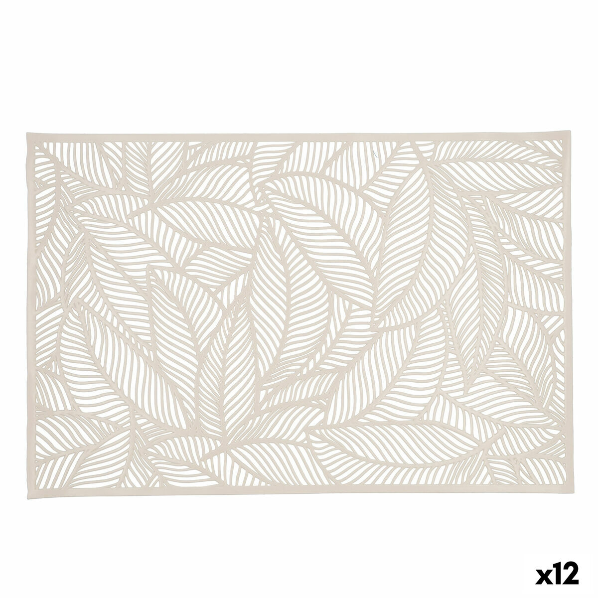 Bordsunderlägg Quid Habitat Blad Beige 30 x 45 cm (Pack 12x) - 2