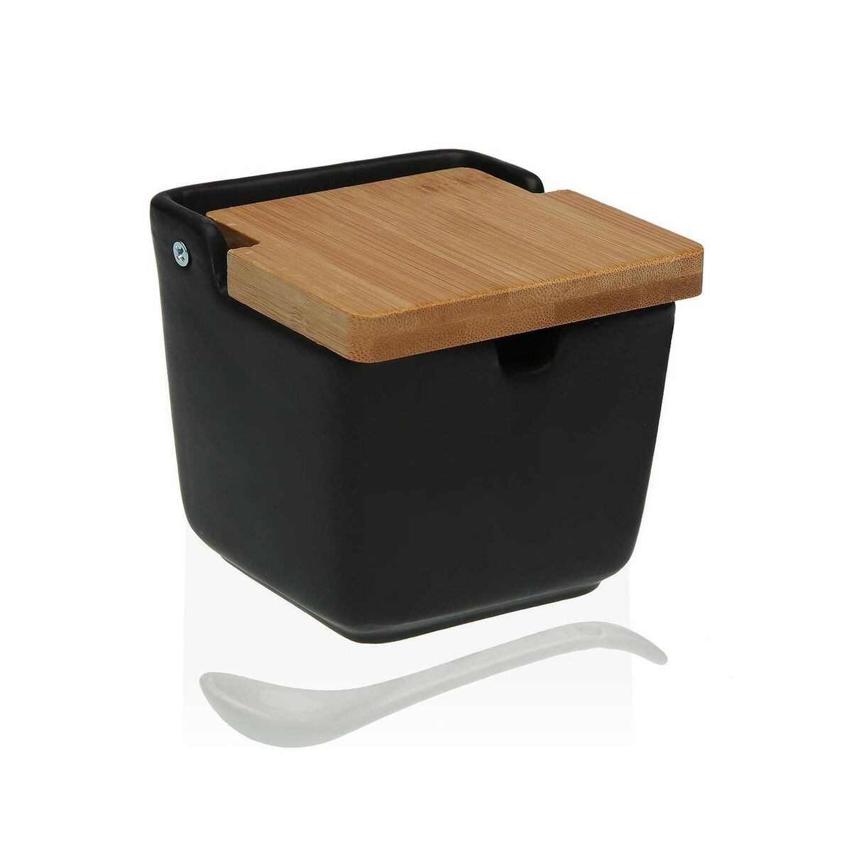 Sockerströare Versa Svart 8,8 x 8,5 x 8,8 cm Keramik
