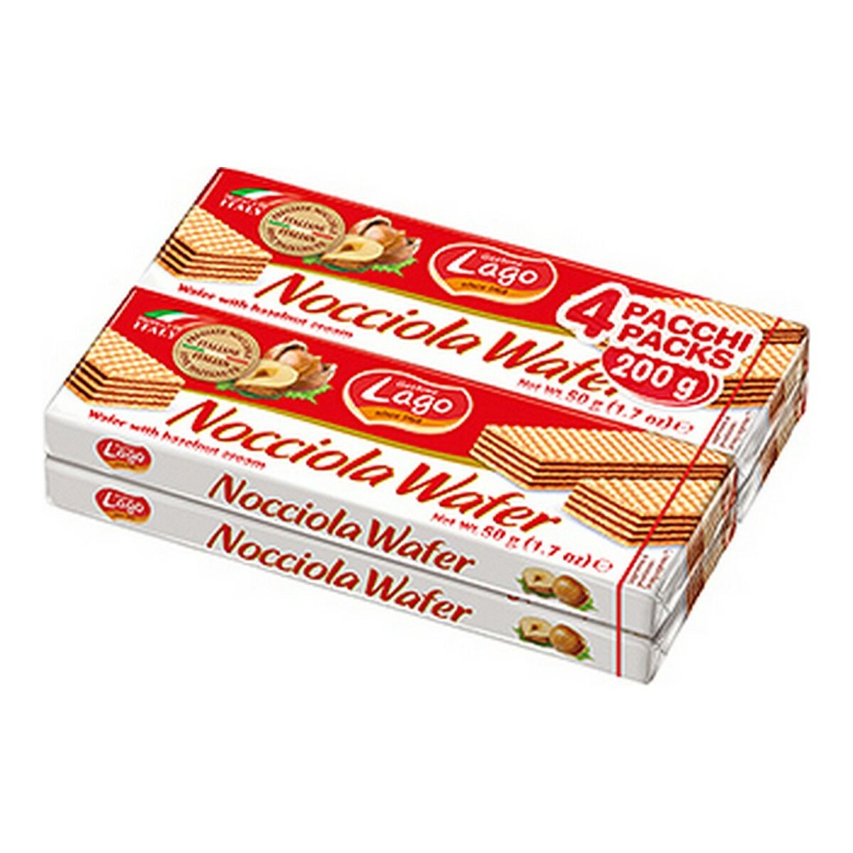 Kakor Lago Waffers Nocciola (4 x 50 g) - 2