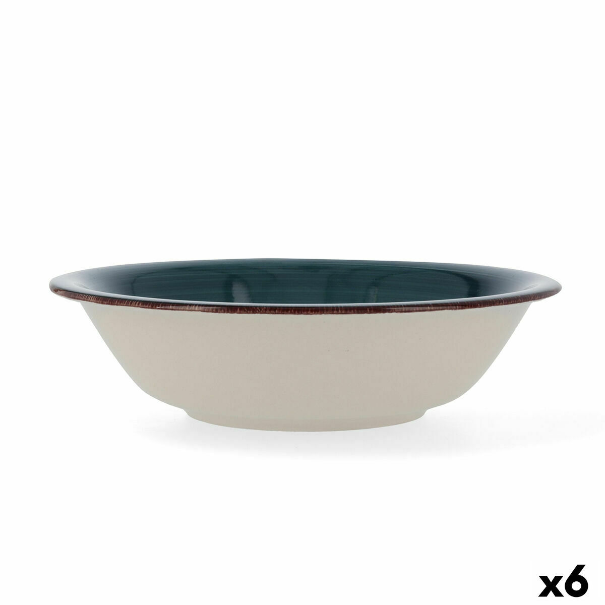 Salladsskål Quid Zafiro Vita Keramik Blå (23 cm) (Pack 6x) - 7