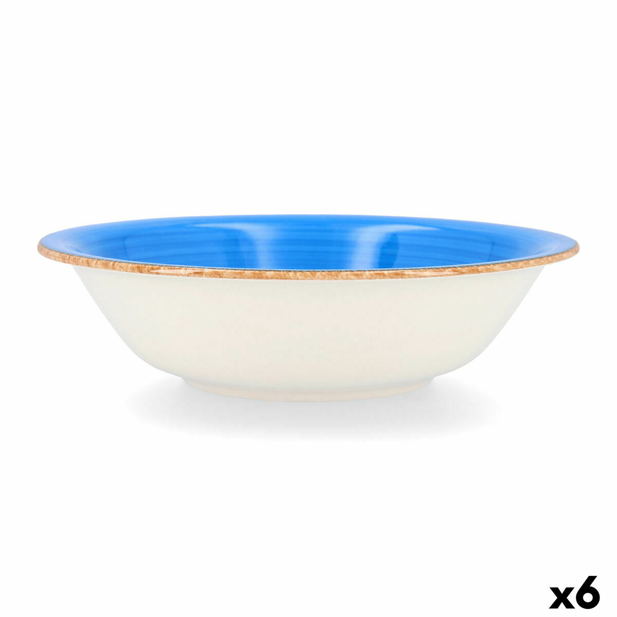 Salladsskål Quid Vita Keramik Blå (23 cm) (Pack 6x) - 6