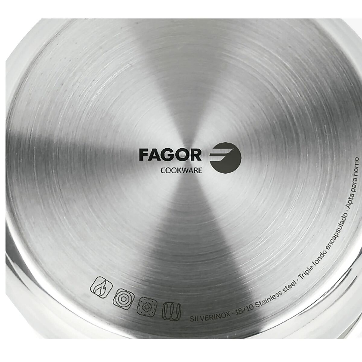 Kokpanna FAGOR Silverinox Rostfritt stål 18/10 Kromad (Ø 12 x 6,5 cm) - 2