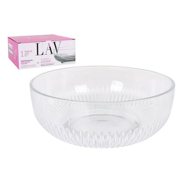 Salladsskål LAV TOKYO Glas Transparent (2600 cc) (ø 23 x 9,4 cm)