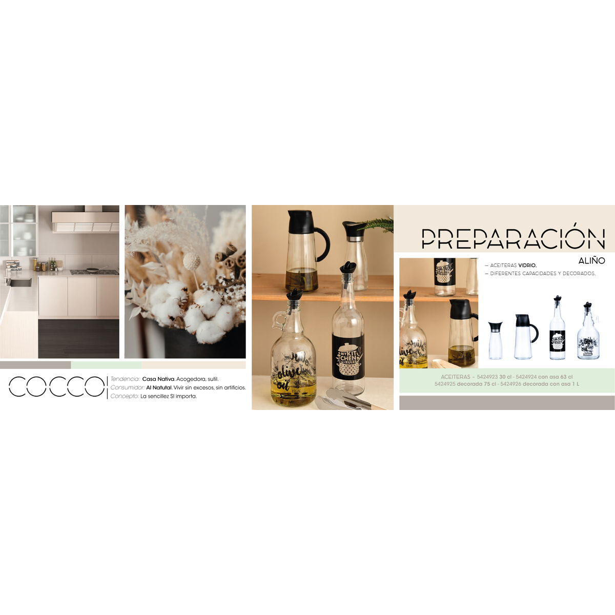 Oljeflaska Quid Cocco Antidropp Transparent Glas 1 L - 2
