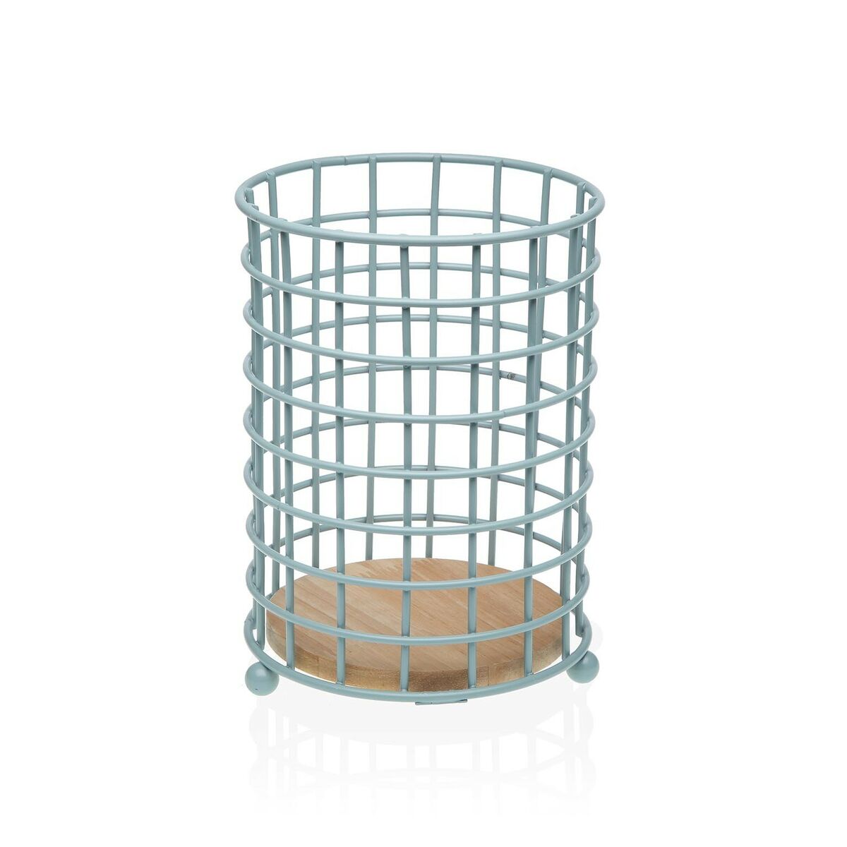 Besticks-sortering Versa Blå Trä Gummiträ Stål Järn 12,5 x 17,5 x 12,5 cm
