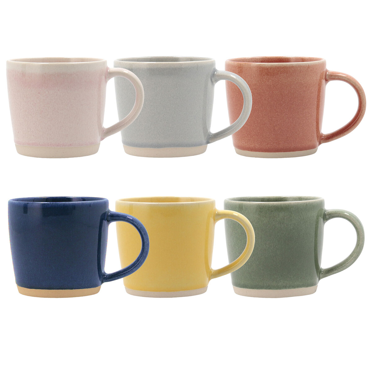 Mugg Bidasoa Artesano Multicolour Keramik 330 ml (6 antal) (Pack 6x) - 4