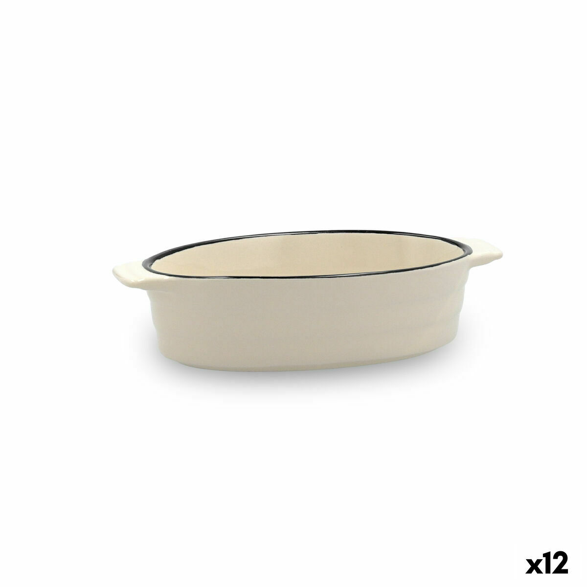Kastrull Quid Cocco Oval Keramik Vit (19 x 10,5 x 5 cm) (Pack 12x) - 3
