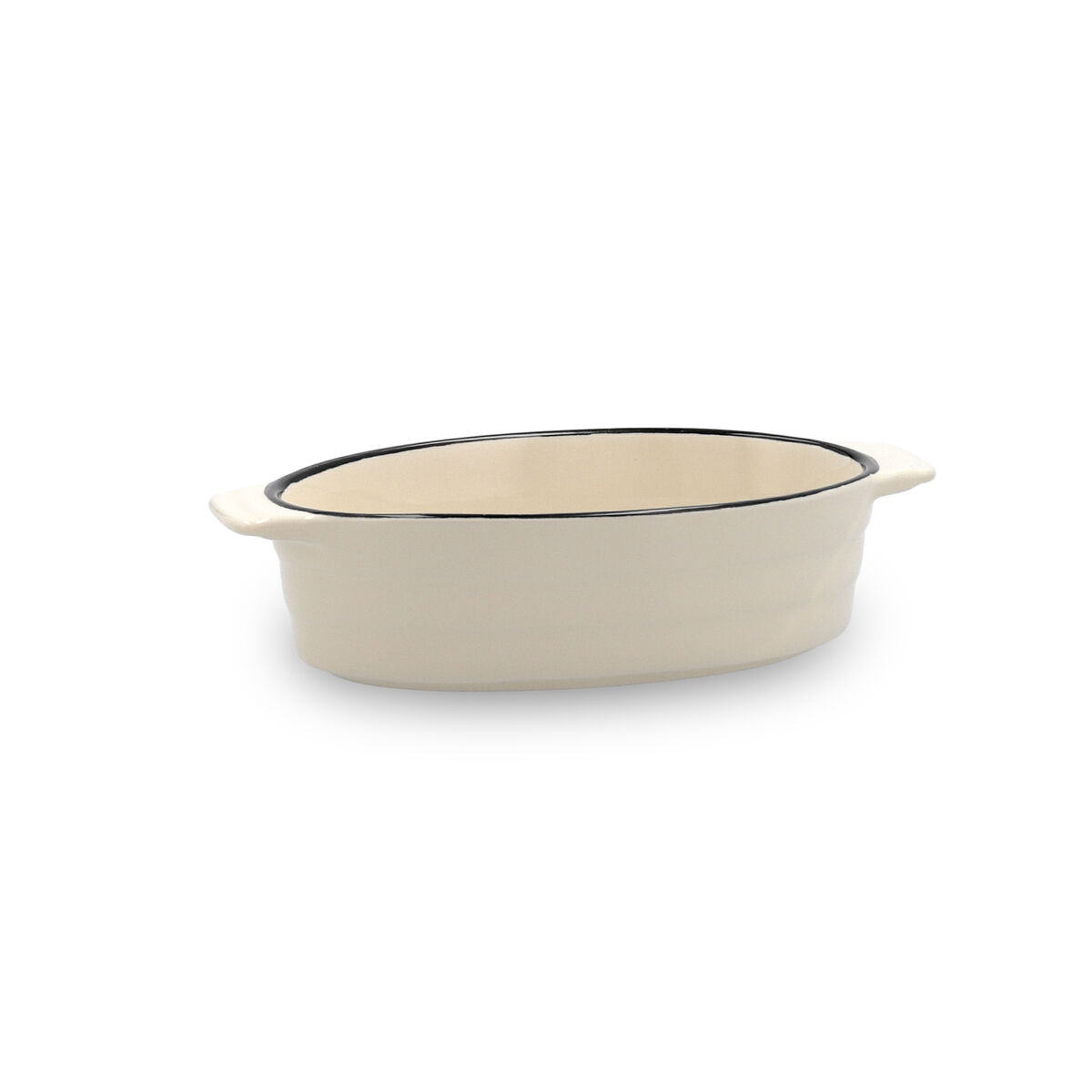 Kastrull Quid Cocco Oval Keramik Vit (19 x 10,5 x 5 cm) (Pack 12x)