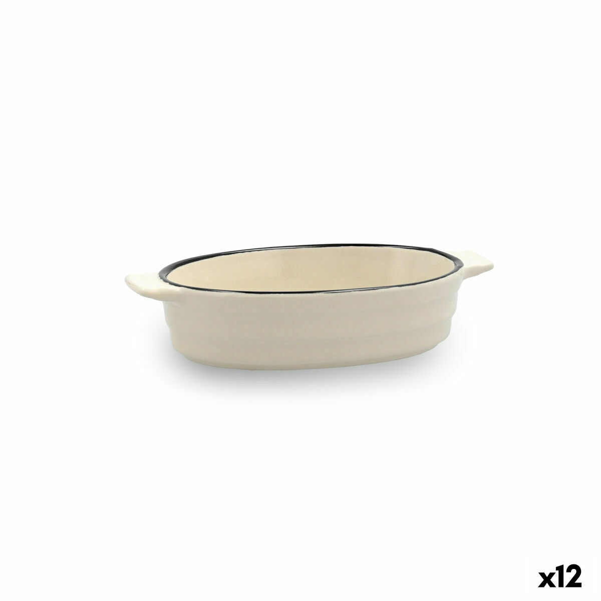 Kastrull Quid Cocco Oval Keramik Vit (18 x 11 x 4 cm) (Pack 12x) - 3