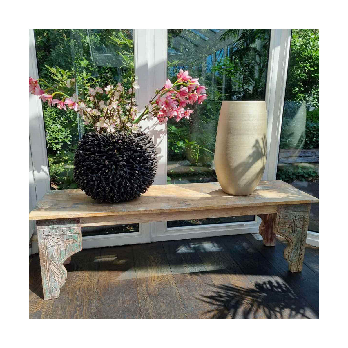 Vas Mica Decorations Keramik Gyllene (Ø 29 x 50 cm) - 3