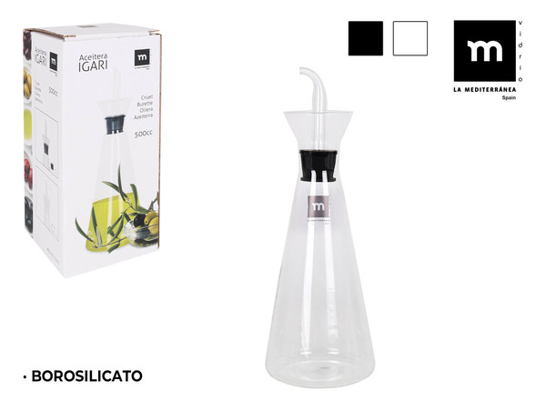 Oljeflaska La Mediterránea Igari Borosilikatglas Silikon, Kapacitet: 1000 cc - 8