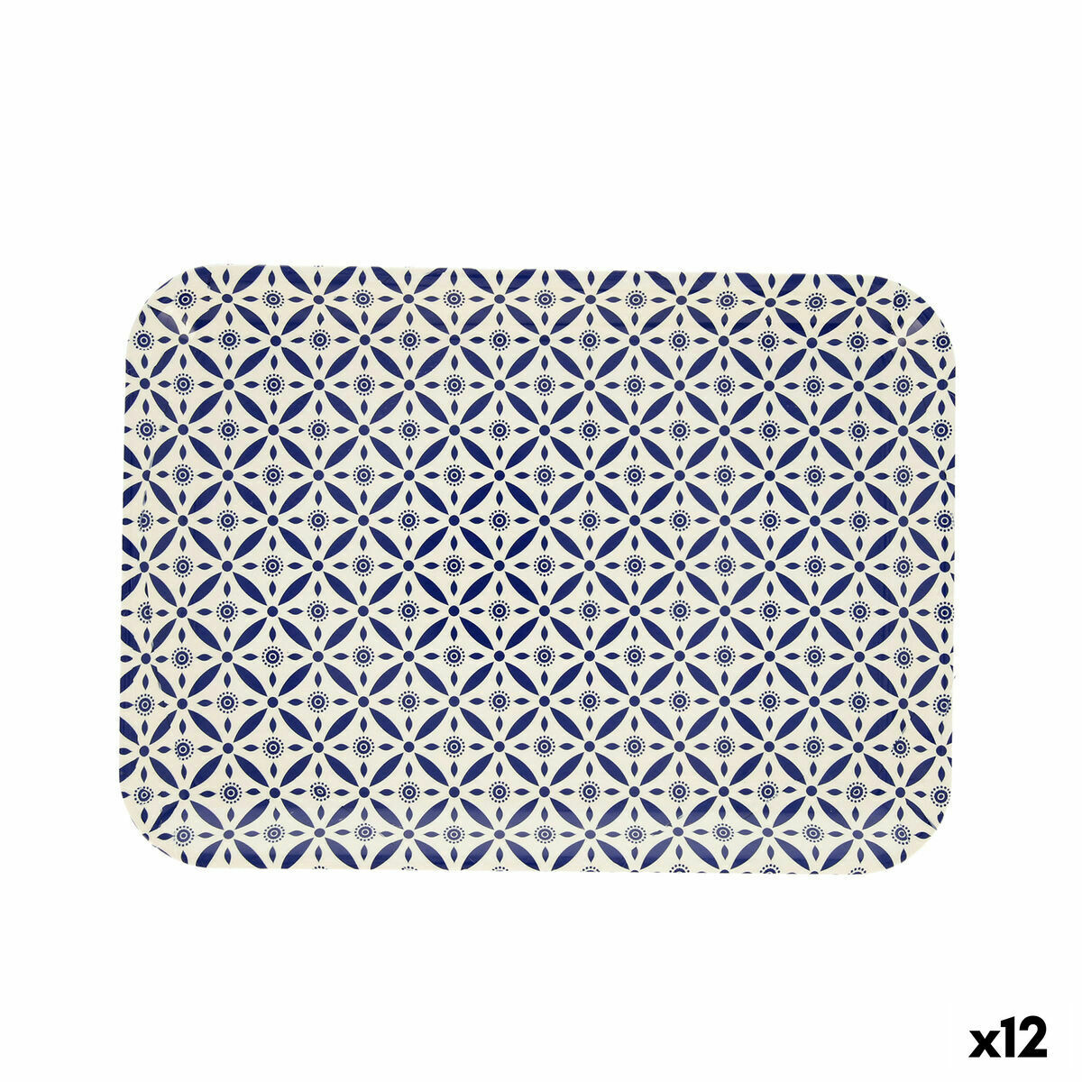 Bricka Quid Habitat Geometrisk Multicolour Plast 36 x 26 x 2 cm (12 antal) (Pack 12x) - 2