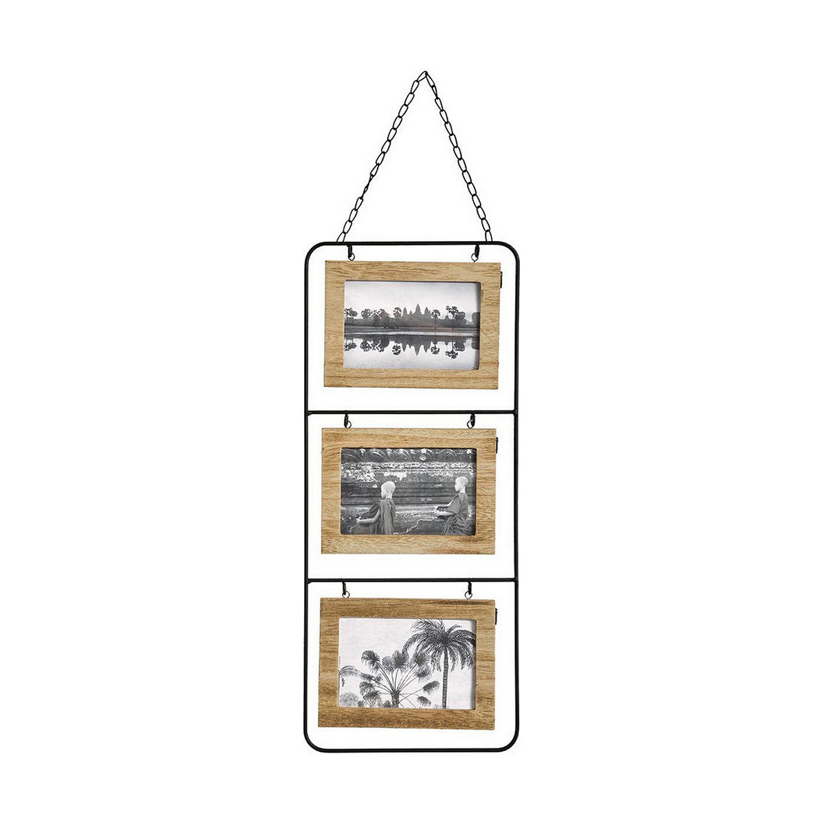 Fotoram för upphängning Atmosphera 3 fotos Trä MDF (52 x 22 cm)