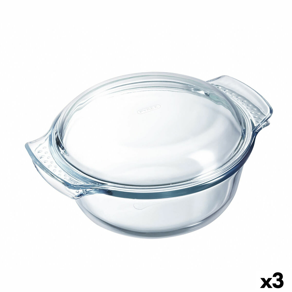 Ugnsform Pyrex Classic Vidrio Med lock Transparent Glas 33 x 26 x 12 cm (3 antal)
