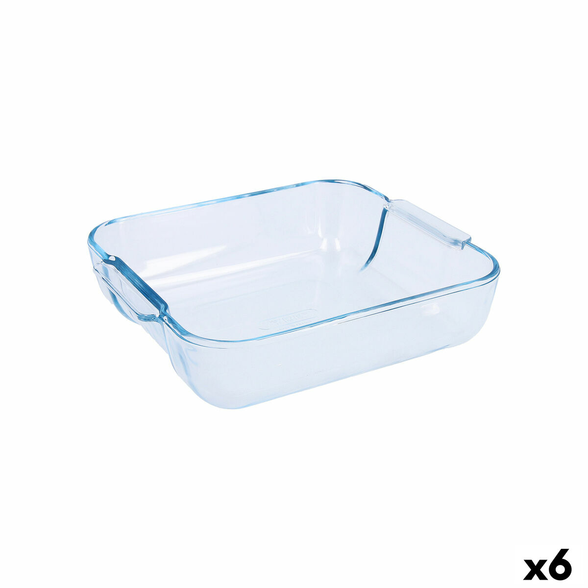 Servingsfat Pyrex Classic Fyrkantig Transparent Glas 25 x 22 x 6 cm (6 antal)