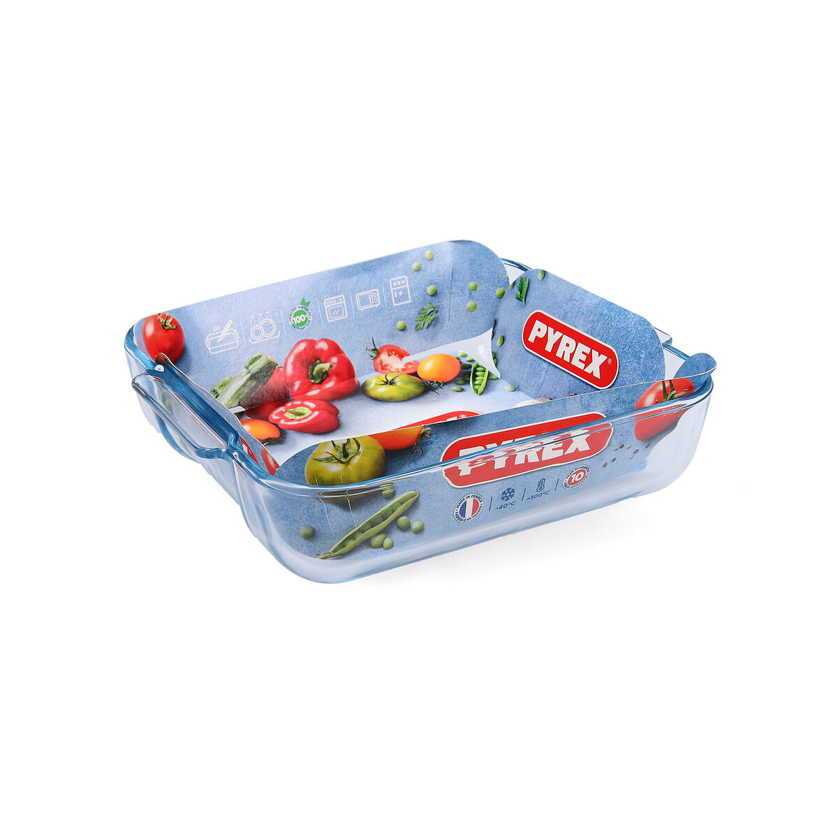 Servingsfat Pyrex Classic Fyrkantig Transparent Glas 25 x 22 x 6 cm (6 antal) - 4