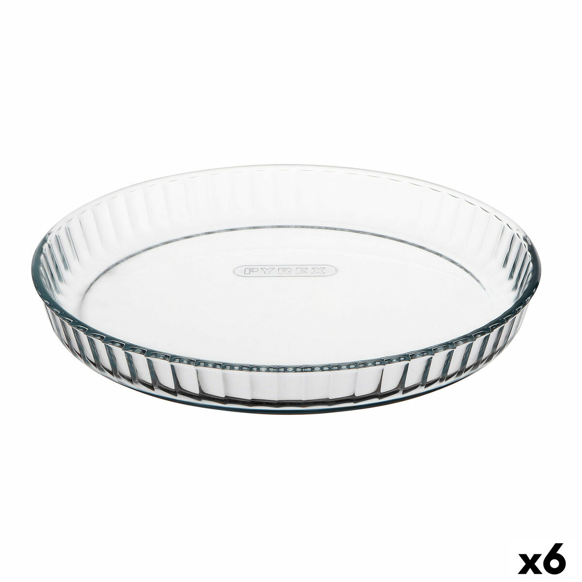 Ugnsform Pyrex Classic Vidrio Rund Platt 27,7 x 27,7 x 3,5 cm Transparent (6 antal)