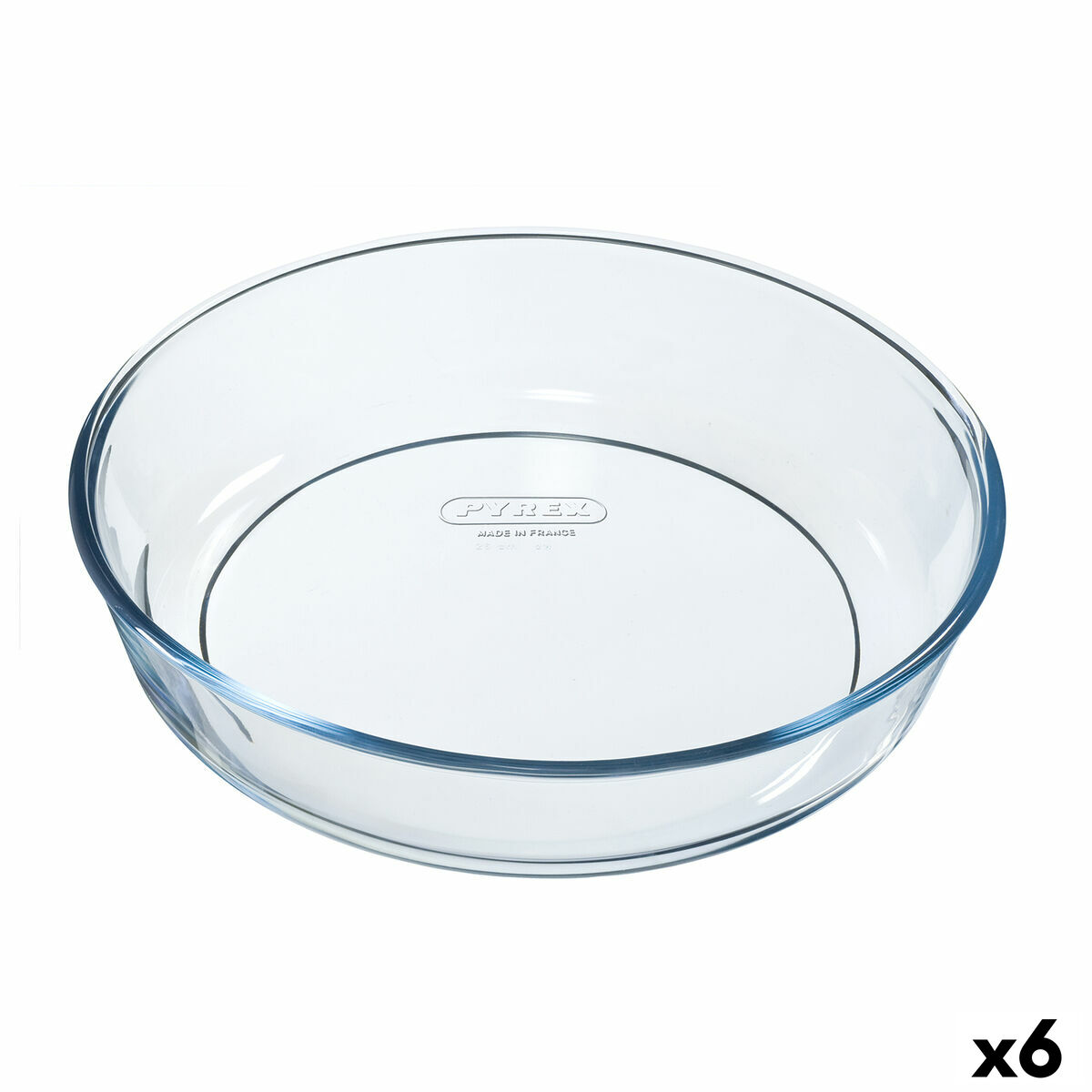 Ugnsform Pyrex Classic Vidrio Rund Transparent 6 antal 26 x 26 x 6 cm