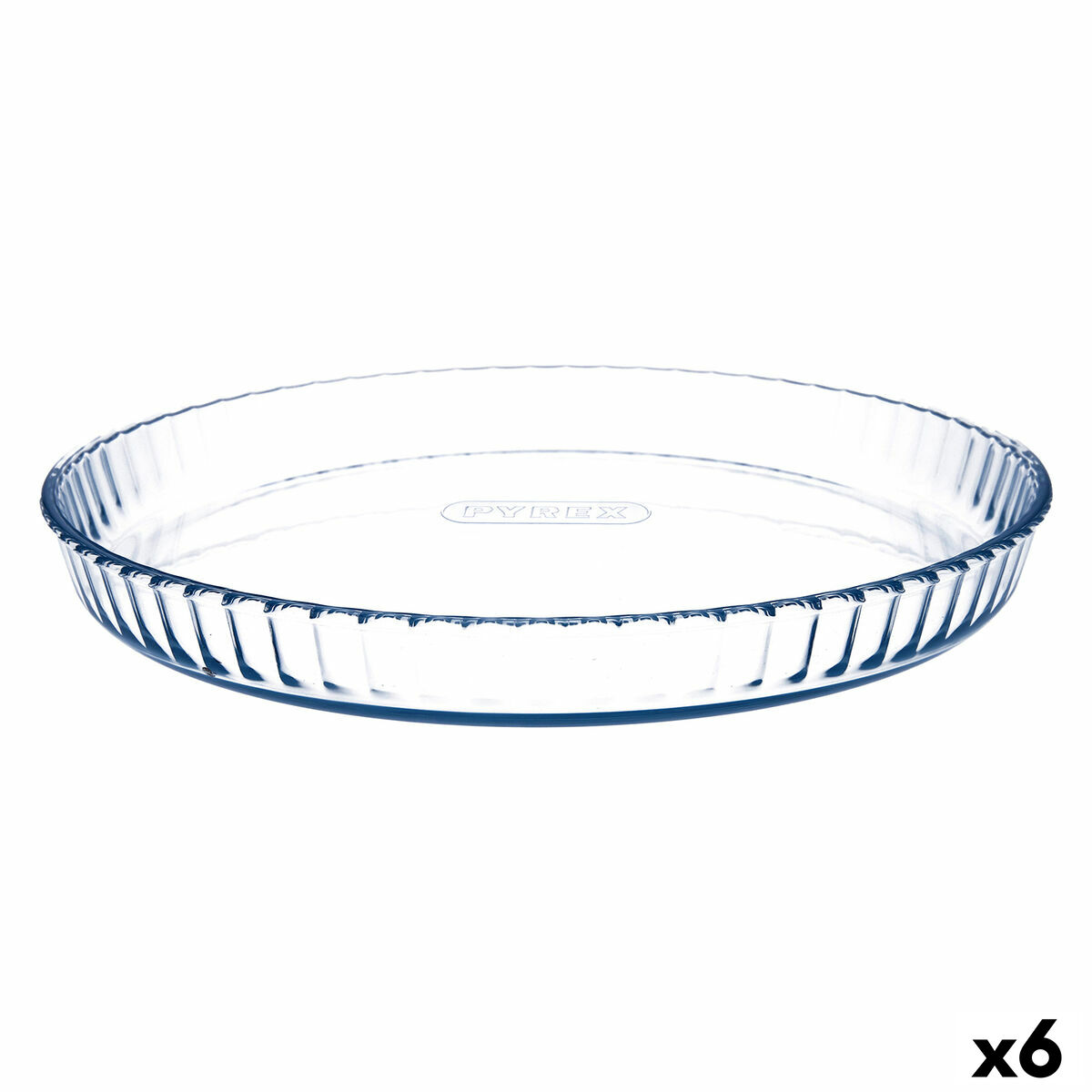 Ugnsform Pyrex Classic Vidrio Platt Rund Transparent Glas 6 antal 31 x 31 x 4 cm