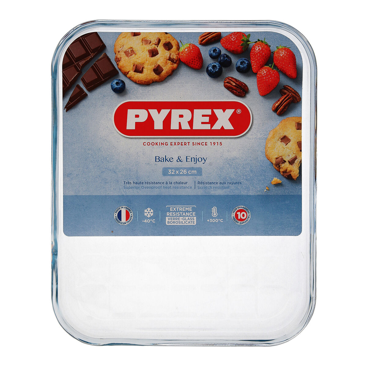 Ugnsform Pyrex Classic Vidrio Platt Transparent Glas 33 x 27 x 2 cm (6 antal) - 2
