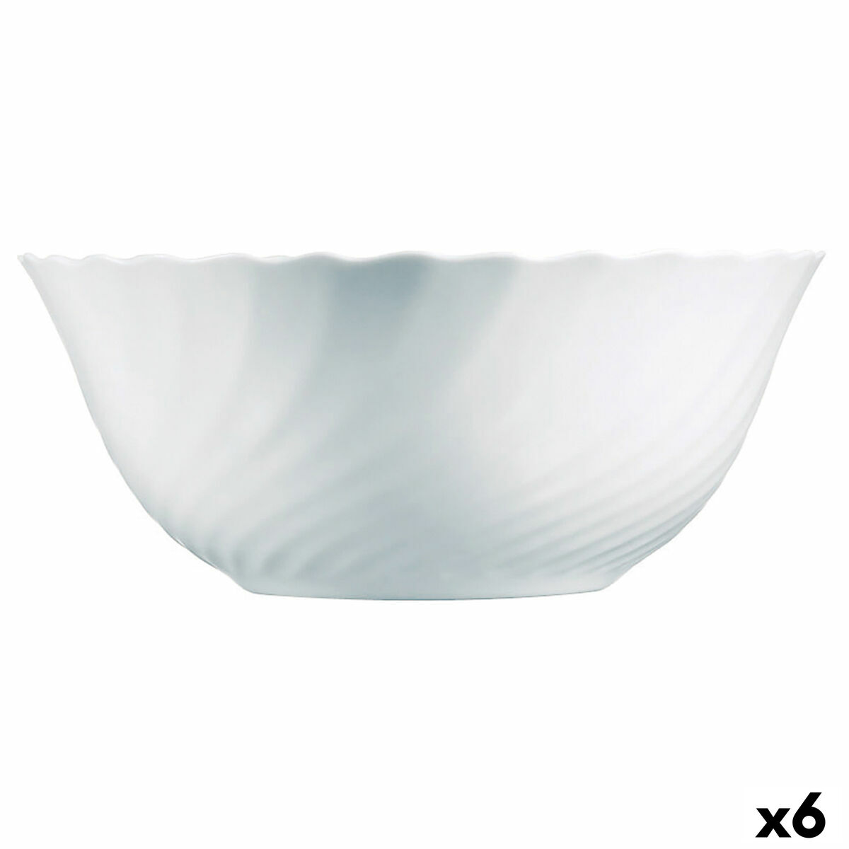 Salladsskål Luminarc Trianon Vit Glas (24 cm) (6 antal)