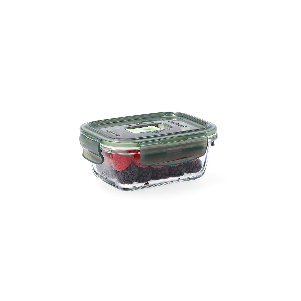 Hermetisk matlåda Luminarc Pure Box 380 ml 12 x 9 cm Mörkgrön Glas (6 antal) - 2