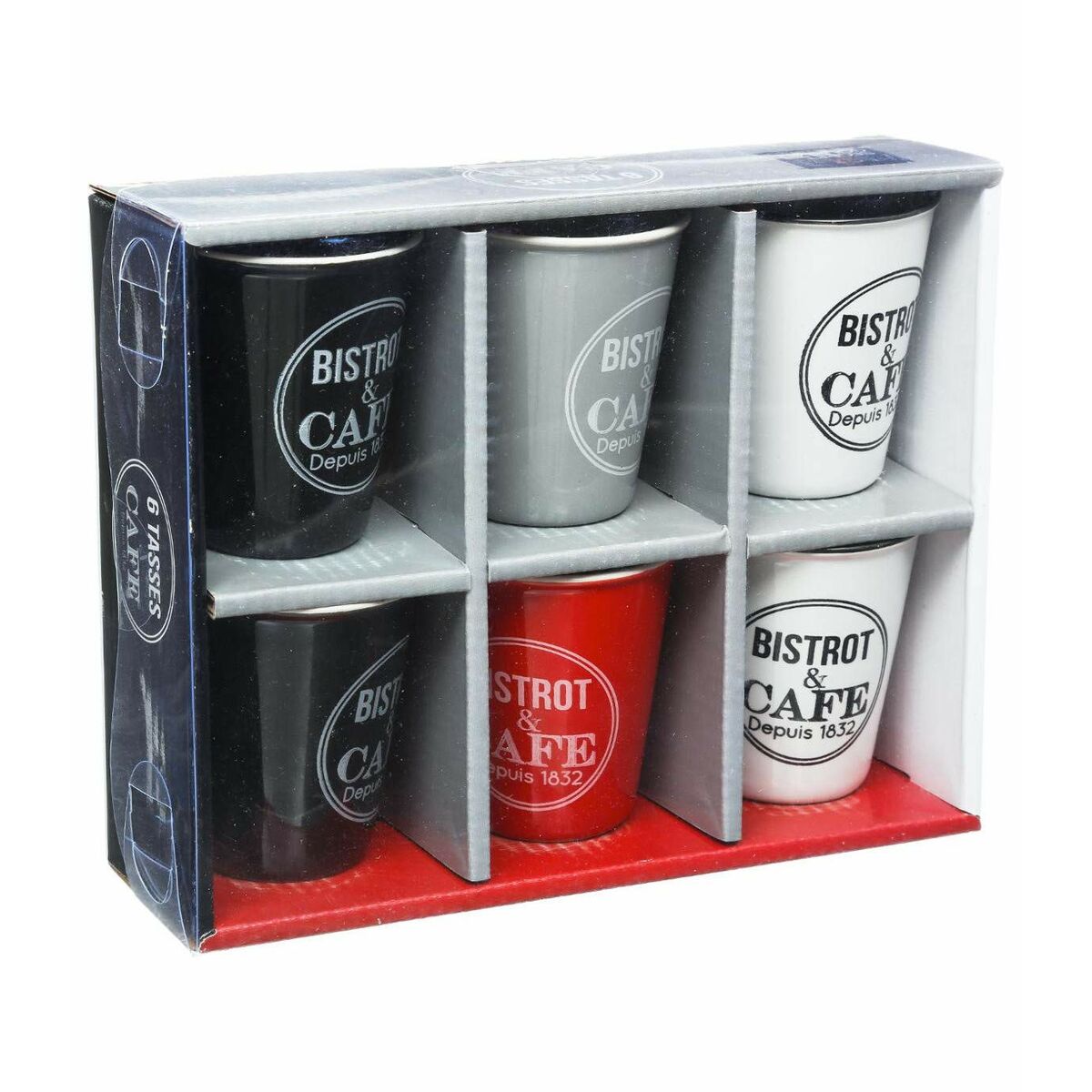 Set med 6 kaffekoppar 5five Bistrot (110 ml) - 2