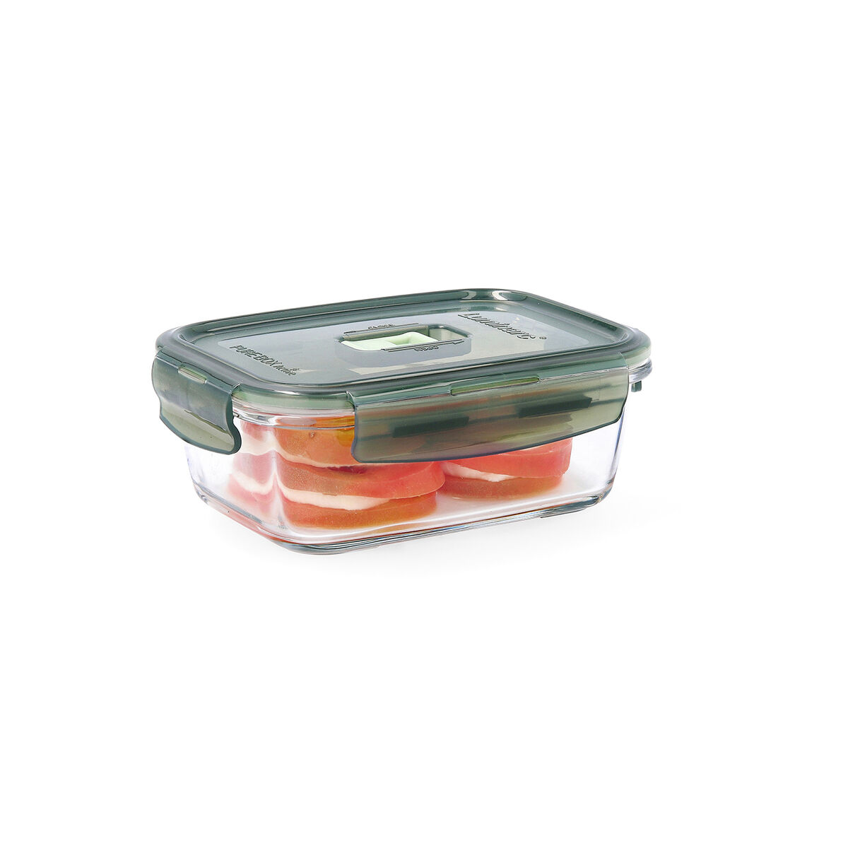 Hermetisk matlåda Luminarc Pure Box 16 x 11 cm 820 ml Mörkgrön Glas (6 antal) - 2