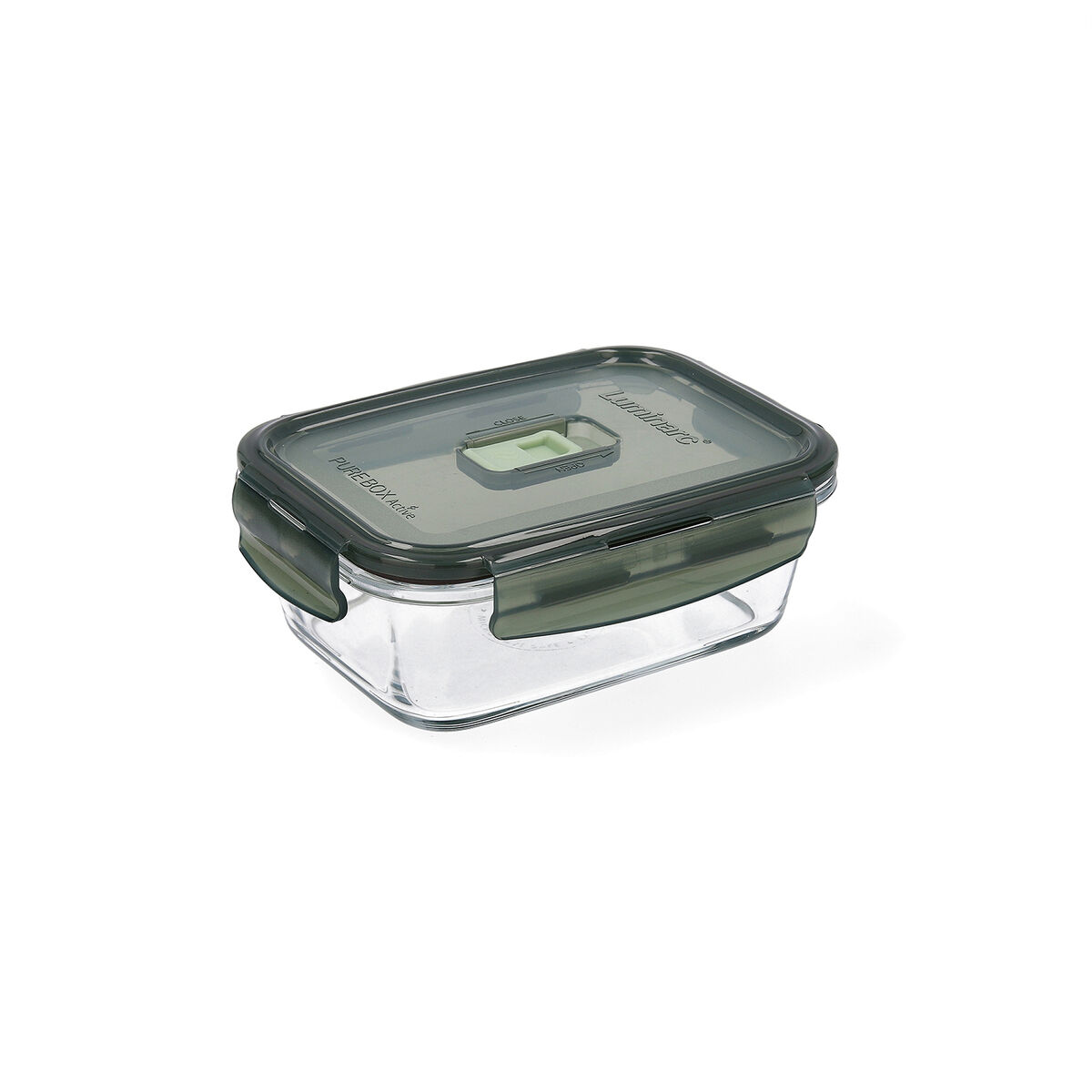 Hermetisk matlåda Luminarc Pure Box 16 x 11 cm 820 ml Mörkgrön Glas (6 antal) - 3