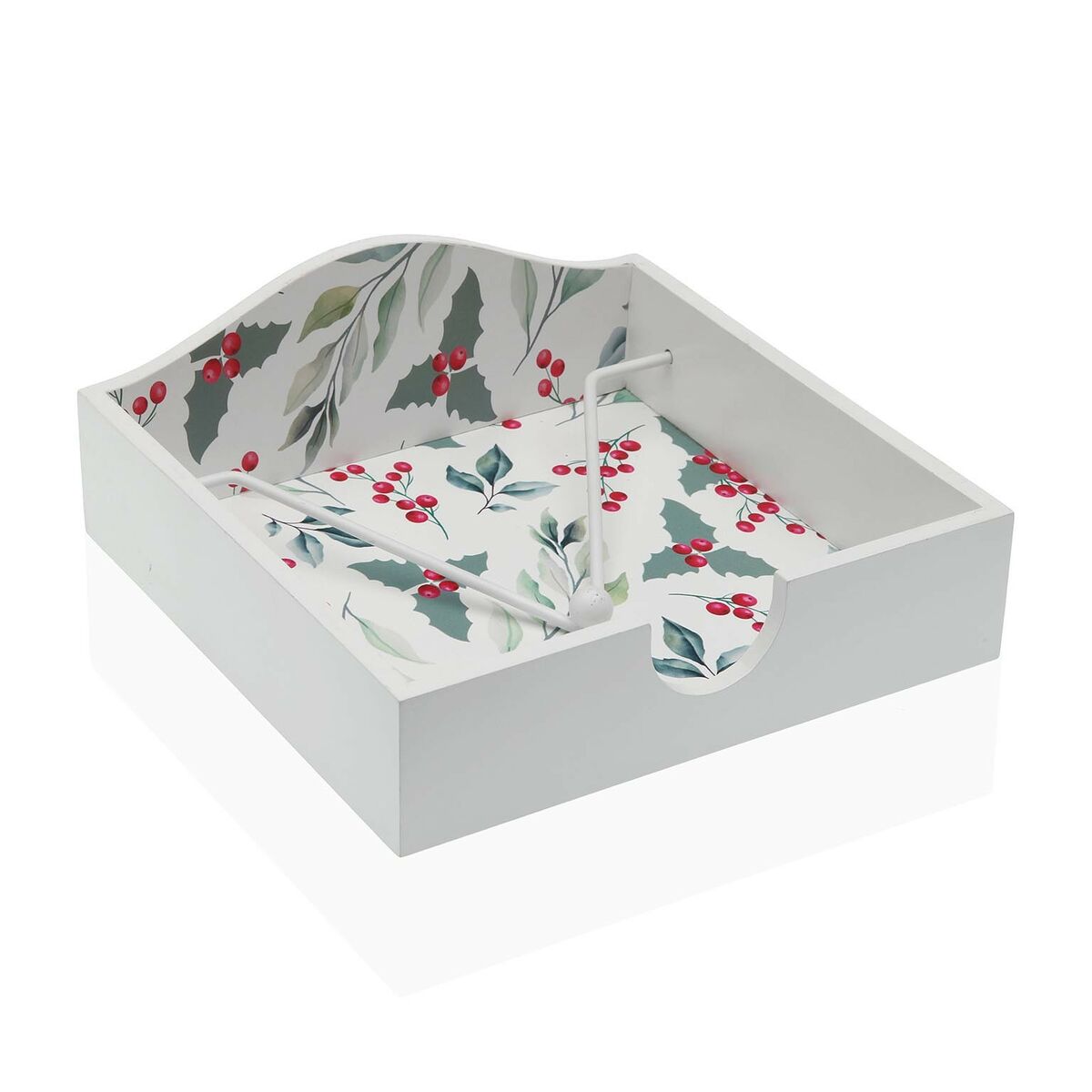 Servetthållare Versa Acebo Trä MDF 18 x 7 x 18 cm