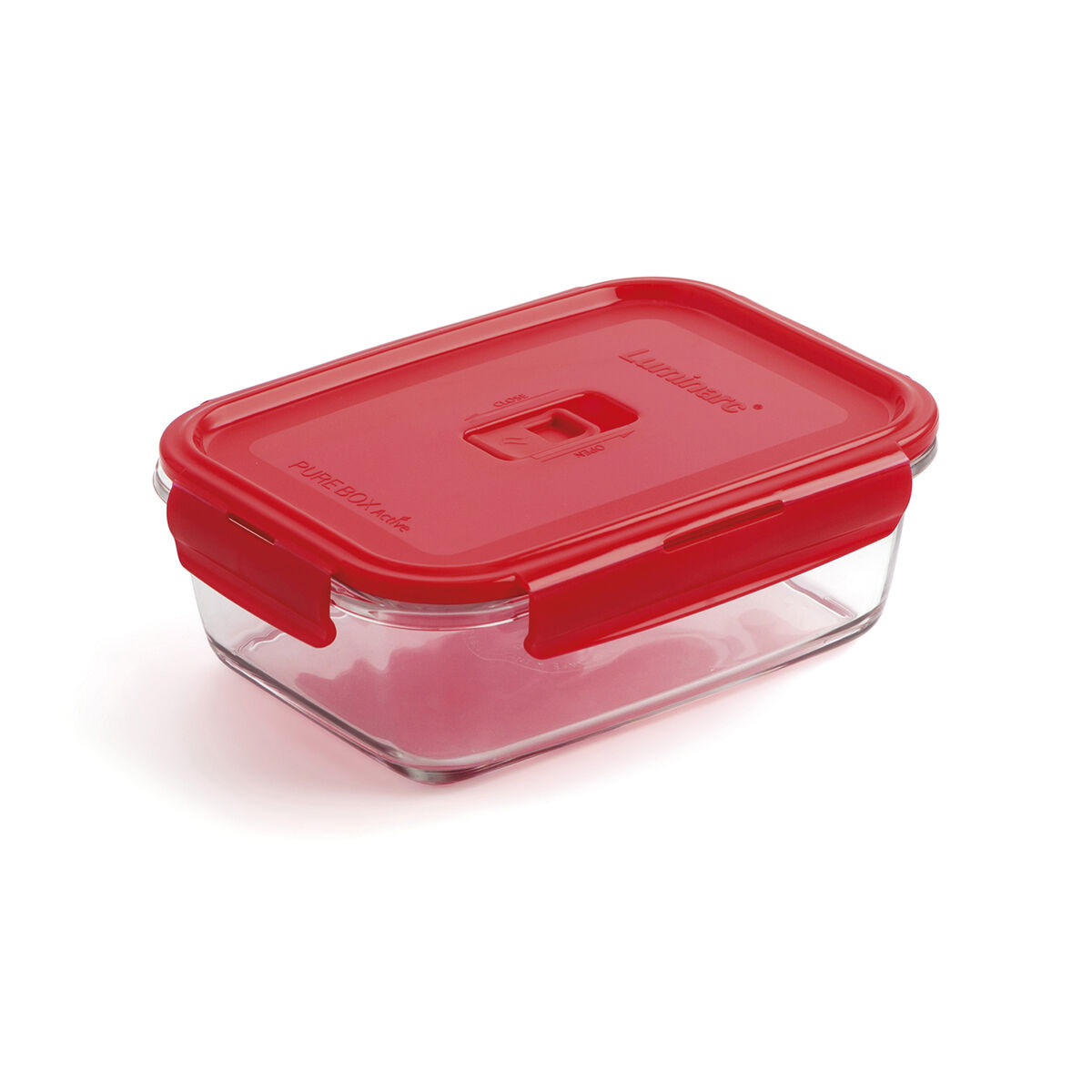 Hermetisk matlåda Luminarc Pure Box Röd 16 x 11 cm 820 ml Glas (6 antal) - 3