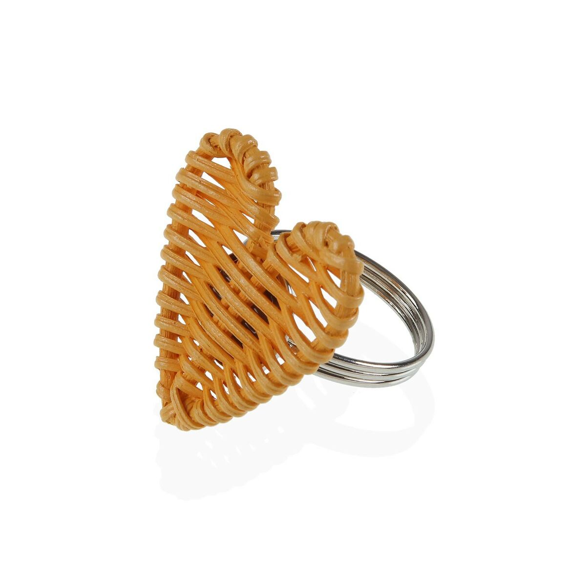 Servetthållare Versa Rattan Hjärta Metall 5,3 x 4,7 x 5,3 cm