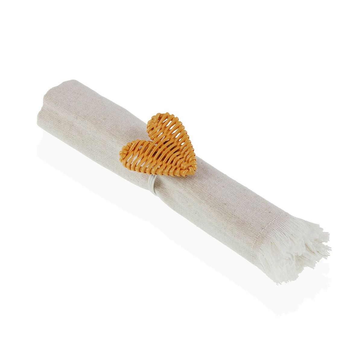 Servetthållare Versa Rattan Hjärta Metall 5,3 x 4,7 x 5,3 cm - 2