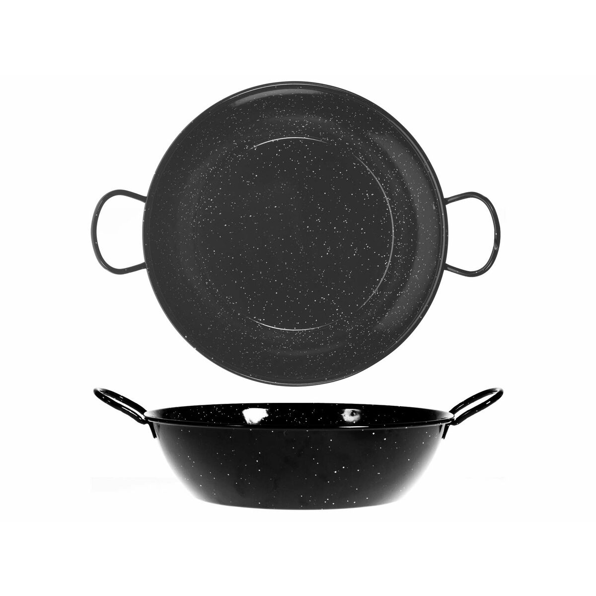Djup stekpanna med handtag Vaello Svart Emaljerat stål (Ø 30 cm) - 2