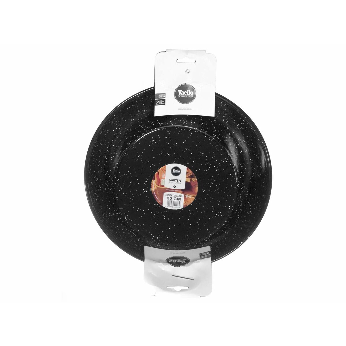 Djup stekpanna med handtag Vaello Svart Emaljerat stål (Ø 30 cm) - 3