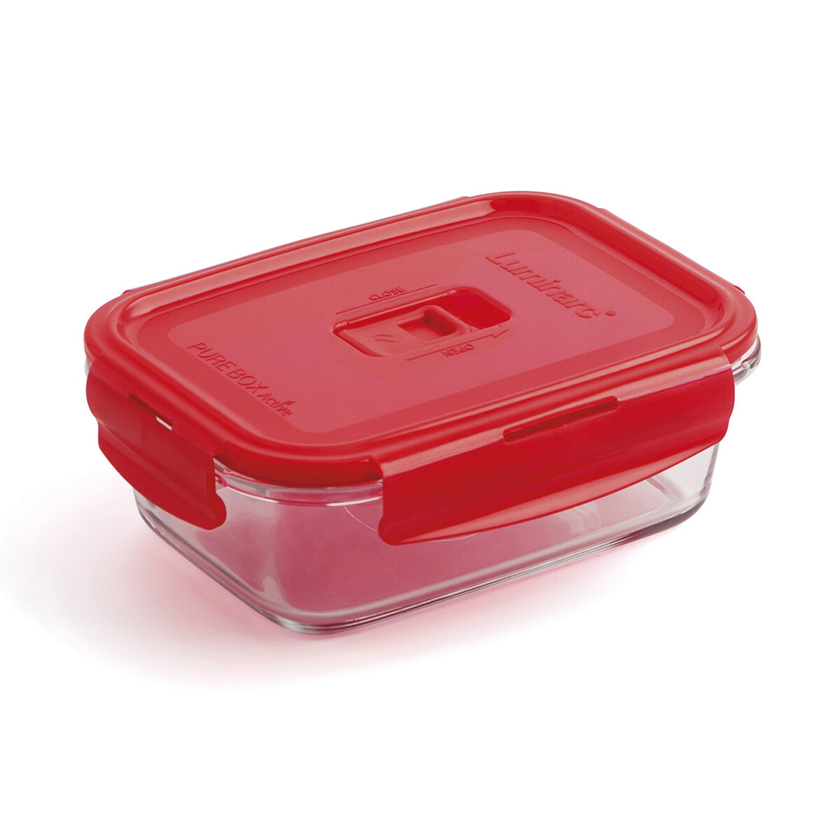 Hermetisk matlåda Luminarc Pure Box 19 x 13 cm Röd 1,22 L Glas (6 antal) - 3