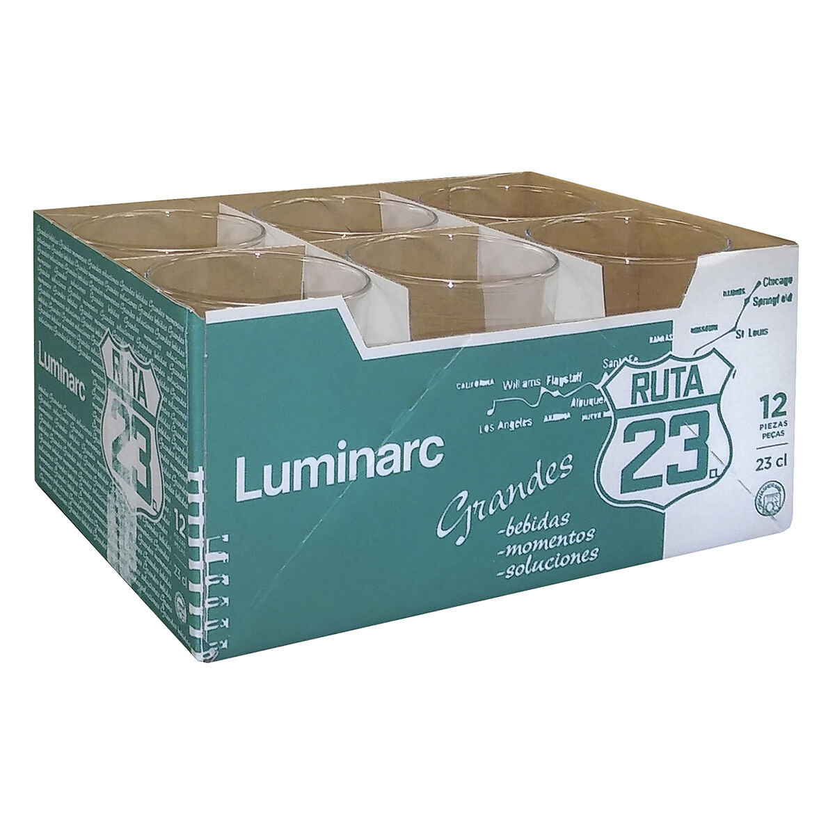 Glas Luminarc Ruta 23 Transparent Glas (230 ml) (12 antal) - 2