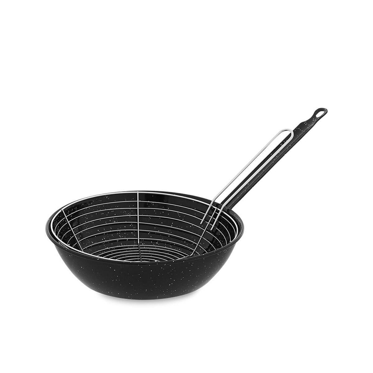 Stekpanna med Korg Vaello Svart Emaljerat stål (Ø 24 cm)