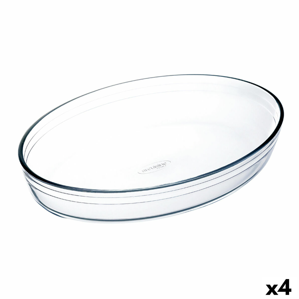 Ugnsform Ô Cuisine Ocuisine Vidrio Oval Transparent Glas 30 x 21 x 7 cm (4 antal)