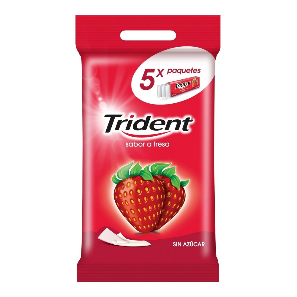 Tuggummi Trident Jordgubbe (5 packs)