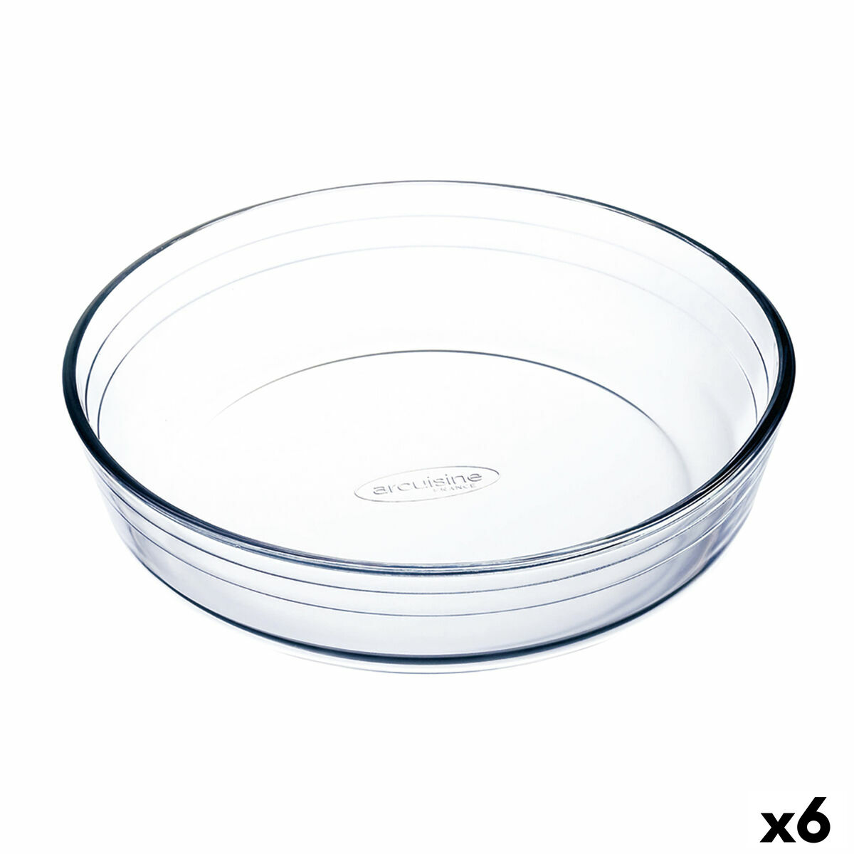 Ugnsform Ô Cuisine Rund 23 x 23 x 6 cm Transparent (6 antal)