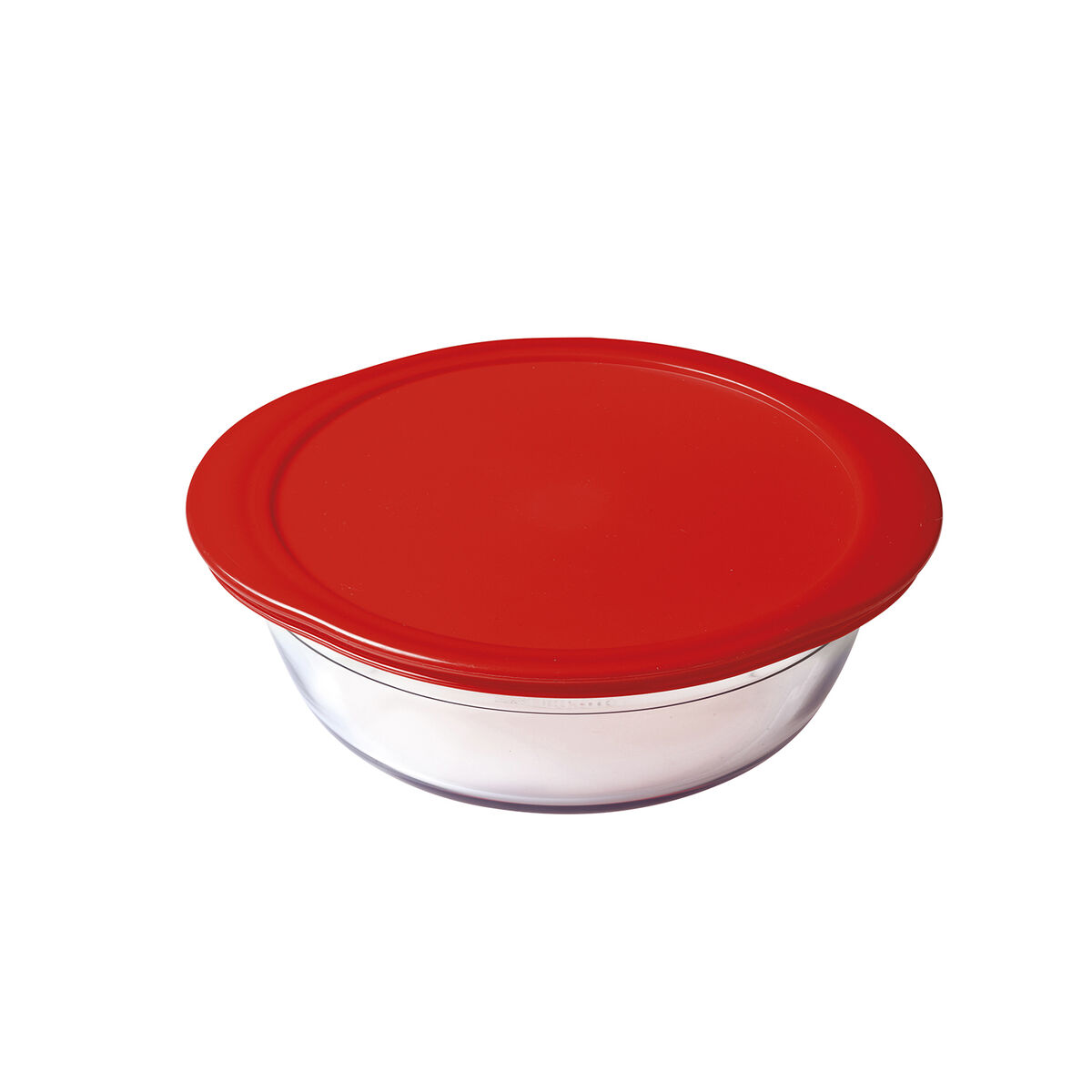 Rund matlåda med lock Ô Cuisine Cook & Store Röd 350 ml 15 x 15 x 5 cm Silikon Glas (5 antal) - 3