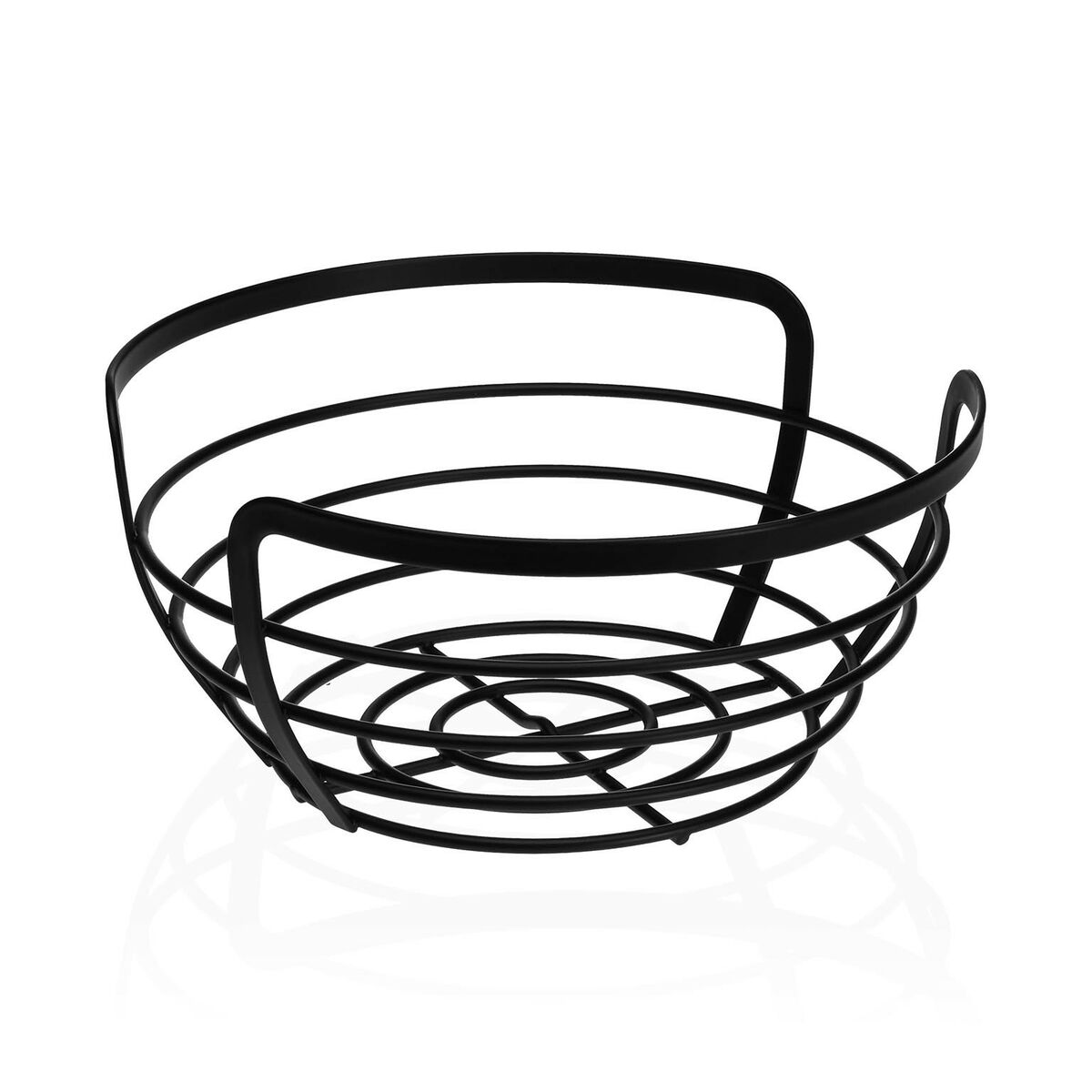 Fruktskål Versa Svart Metall Stål 24,2 x 12 x 27 cm