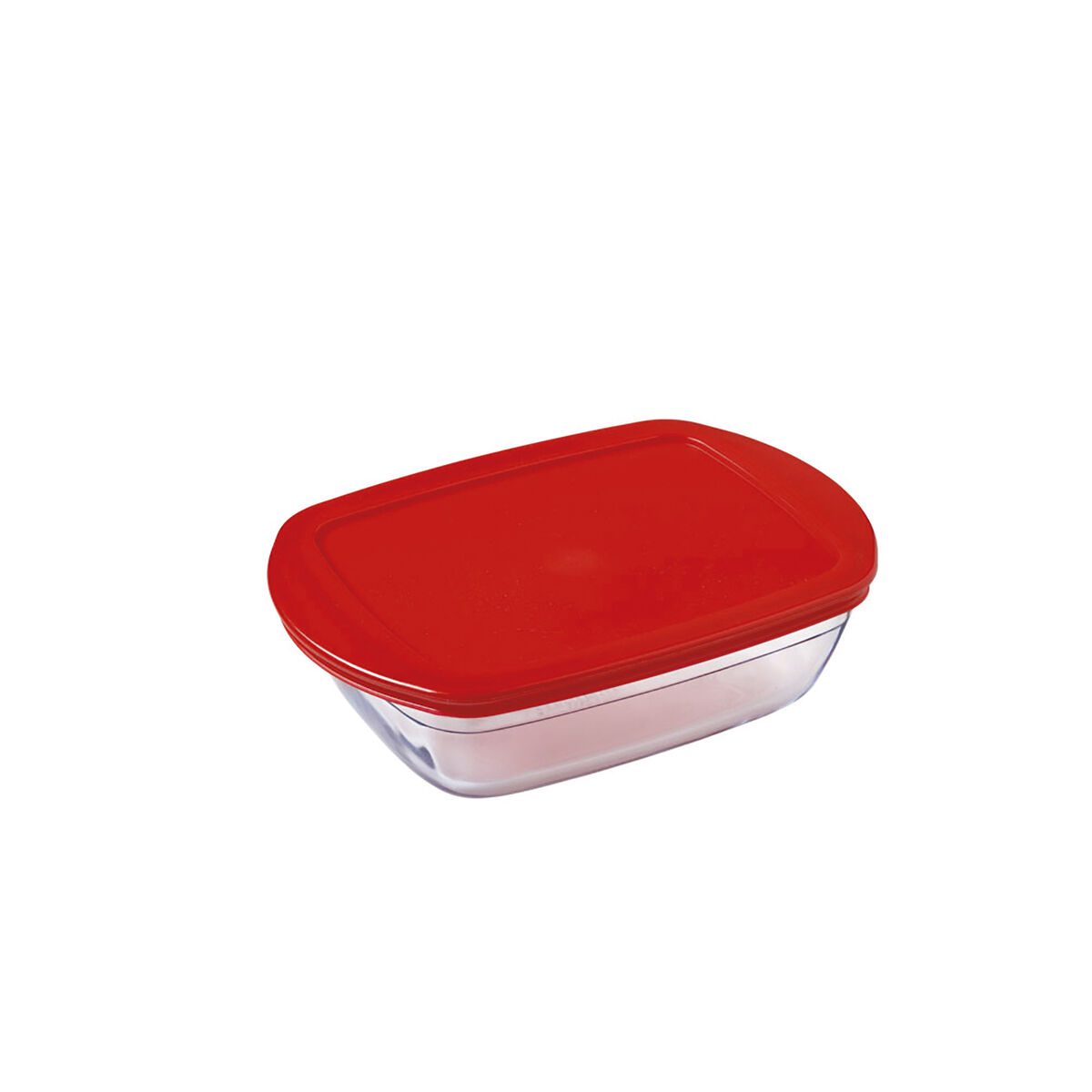 Rektangulär matlåda med lock Ô Cuisine Cook & Store Röd 1,1 L 23 x 15 x 6,5 cm Silikon Glas (6 antal) - 2