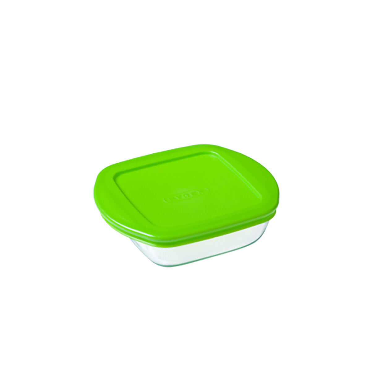 Fyrkantig matlåda med lock Pyrex Cook & Store Grön 1 L 20 x 17 x 5,5 cm Silikon Glas (6 antal) - 2