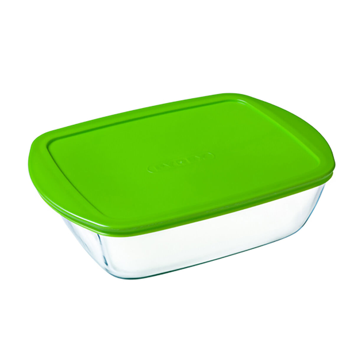 Rektangulär matlåda med lock Pyrex Cook&store Px Grön 2,5 L 28 x 20 x 8 cm Glas Silikon (5 antal) - 2