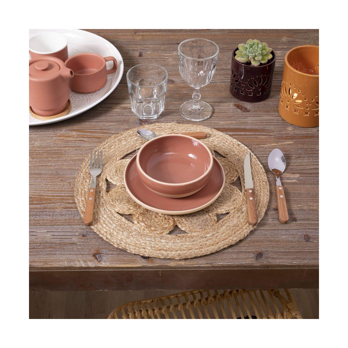Bordsunderlägg Secret de Gourmet Brun Jute (Ø 38 cm) - 2